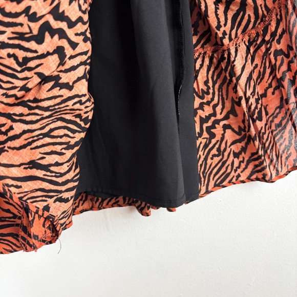 Anna Cate Elizabeth Tiger Print Long Sleeve Mini Dress Sz XS - Picture 11 of 13